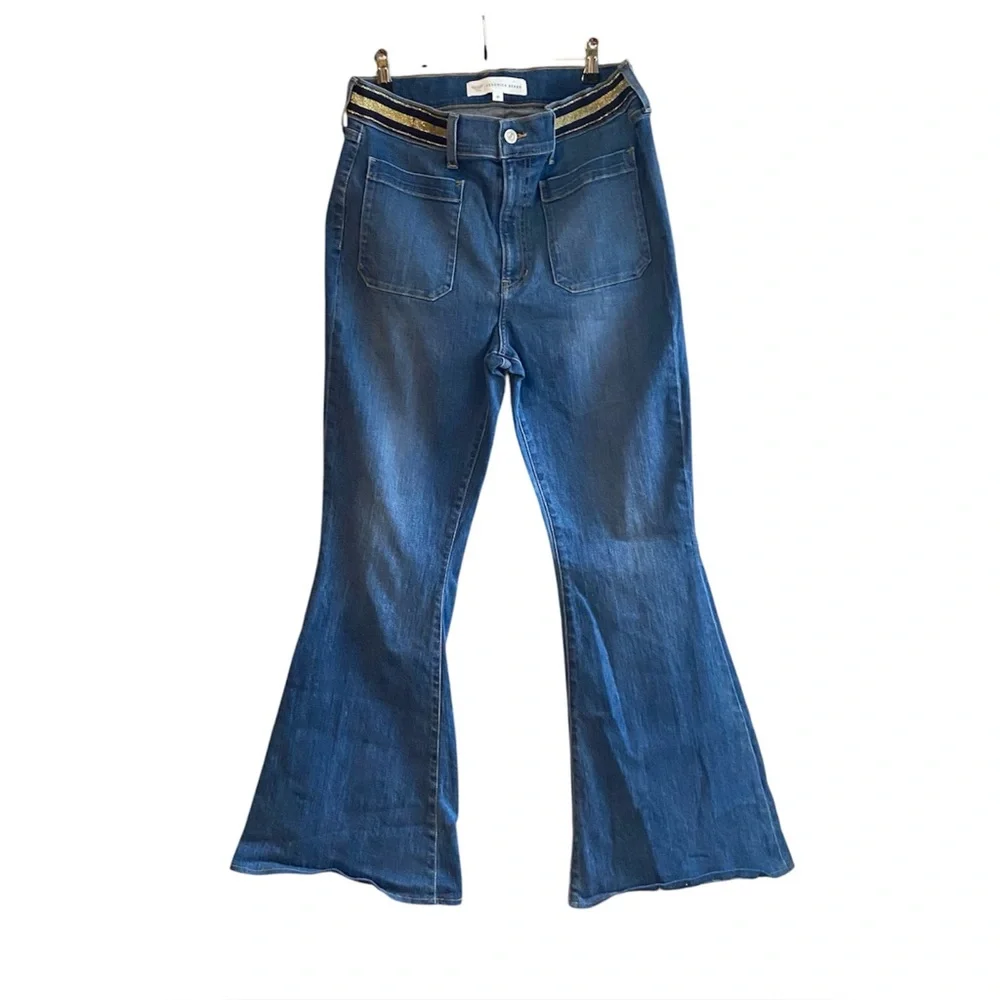 VERONICA BEARD Wonder Woman Sheridan Exaggerated Flare High Rise Jeans Size 32 - Picture 2 of 5